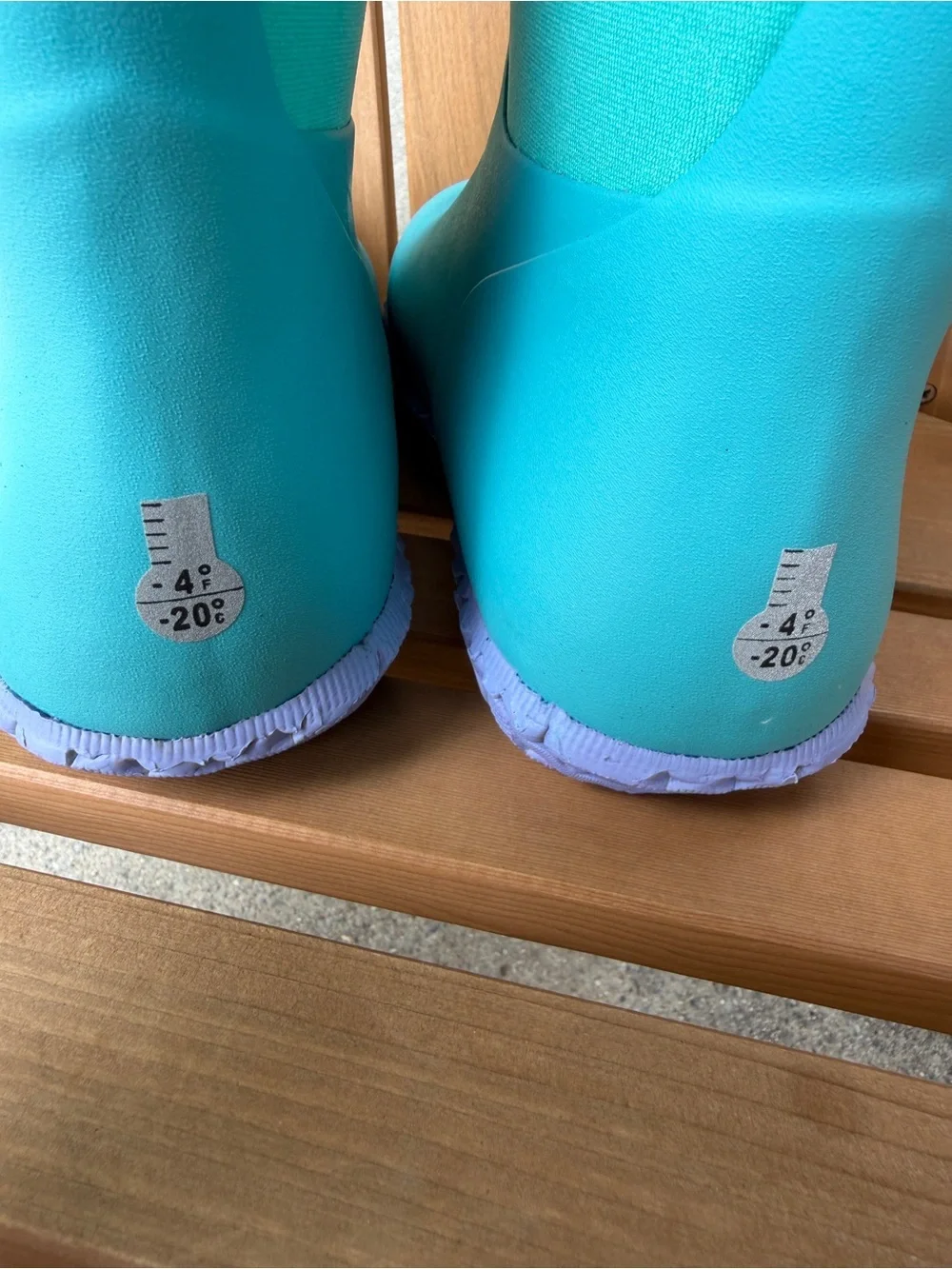 BOGS Kids Durham Solid Waterproof Winter Rain Boots Turquoise Teal Purple Size 3